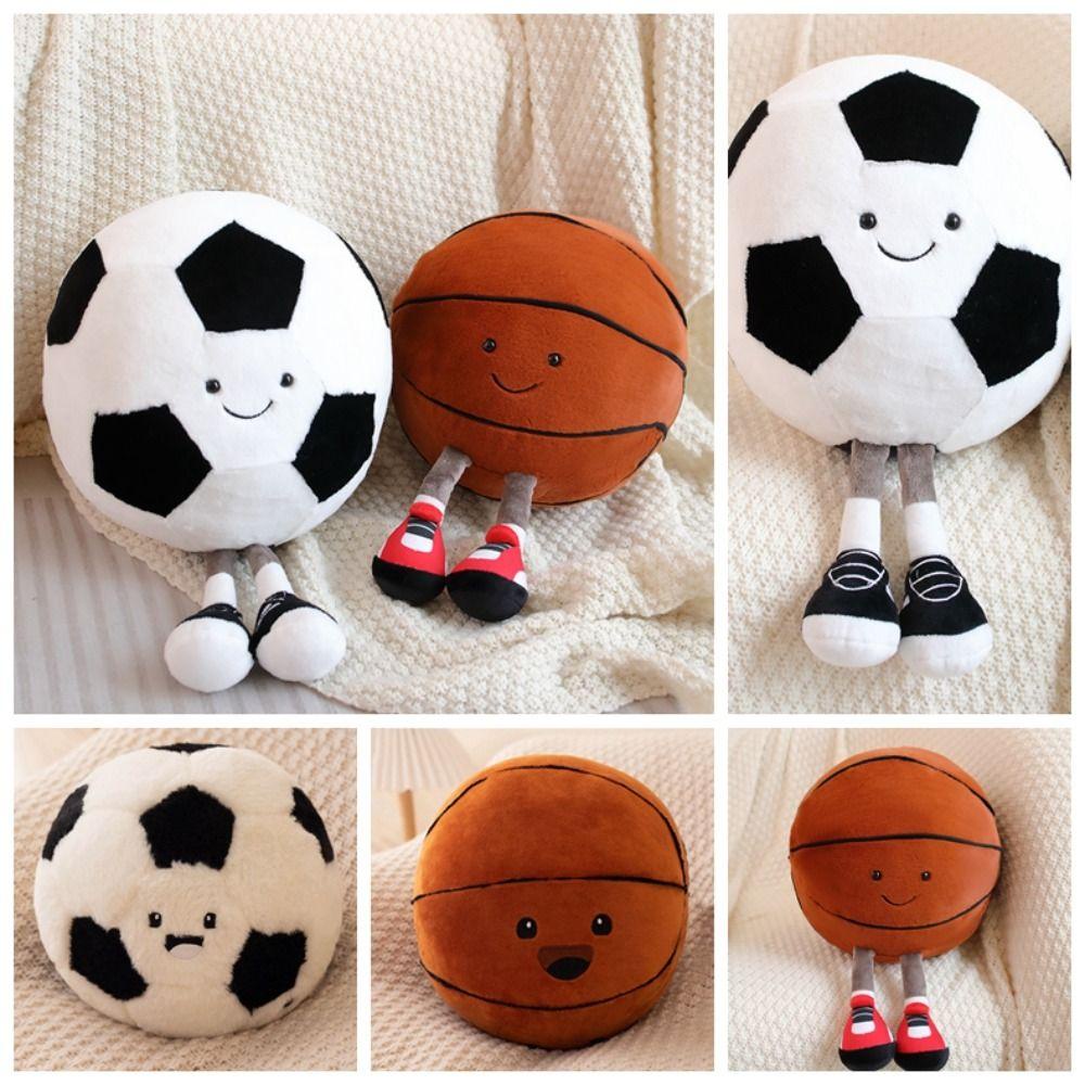 Skjk Đồ chơi nhồi bông Hình Quả Bóng Đá Bóng Rổ Bóng Đá Sống Động Đáng Yêu