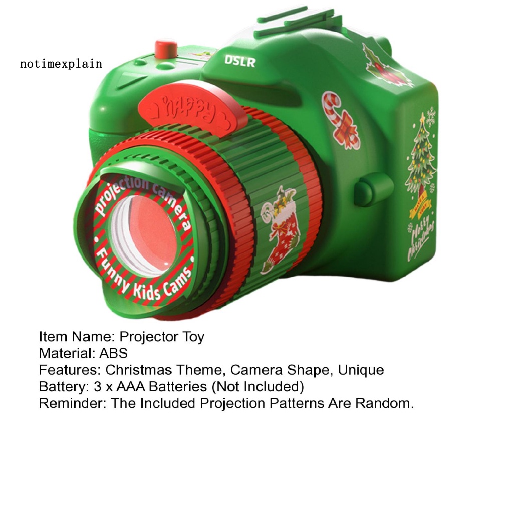 Đồ Chơi Máy Ảnh Chiếu Đèn Thần Theo Chủ Đề Giáng Sinh Cho Trẻ Em