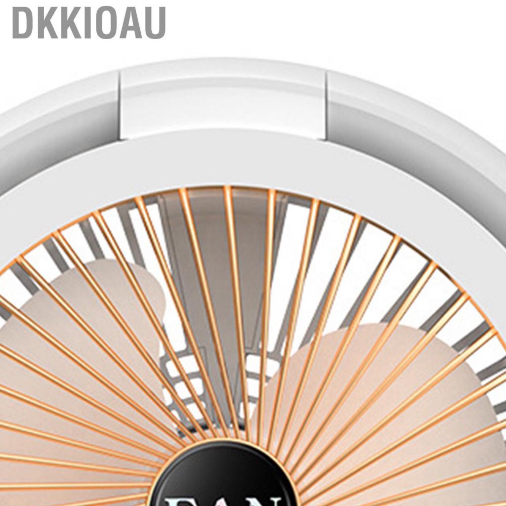 Dkkioau USB Desktop Fan  Rechargeable Small Table Adjustable Compact 180 Degree Rotatable Multifunctional for Office