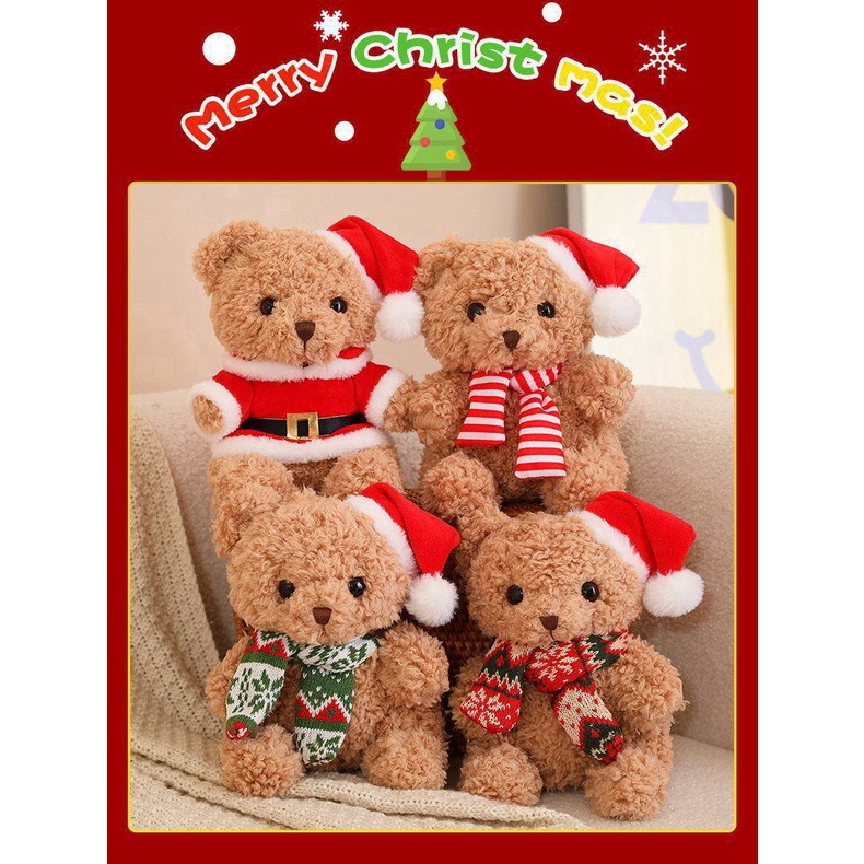 Gấu Bông teddy Dễ Thương Dùng Trang Trí Giáng Sinh