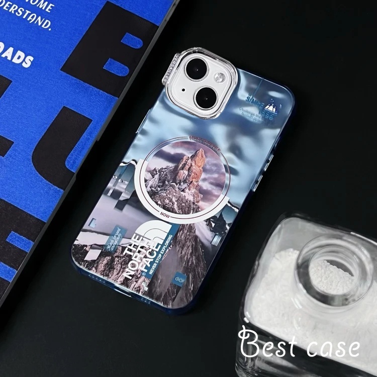 Ốp Điện Thoại acrylic Cứng In Hình Núi Tuyết Cho iphone 11 12 13 14 15 pro max