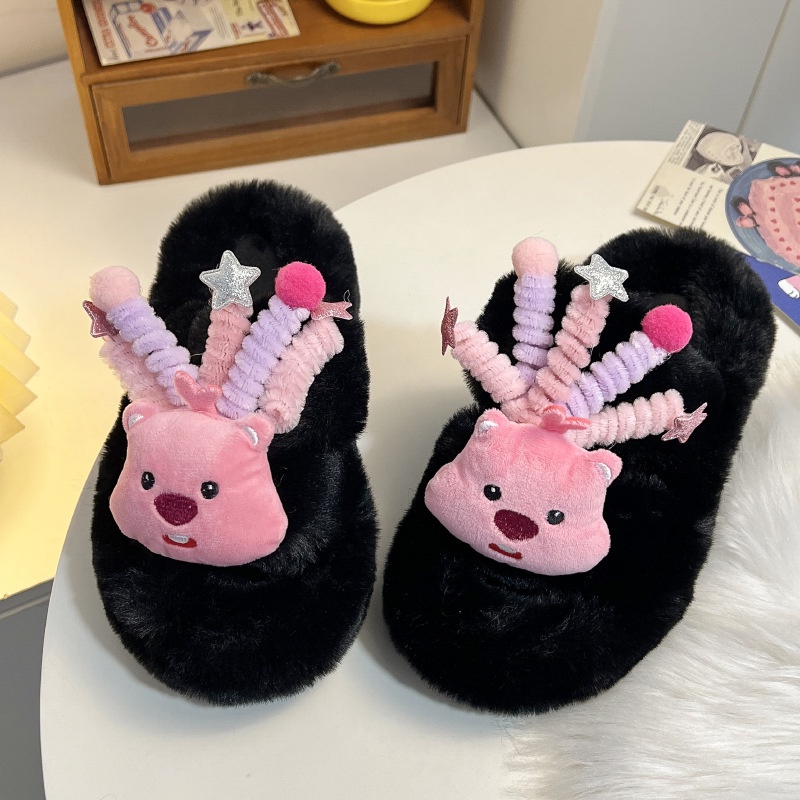Dép Bông Đi Trong Nhà Hình Chú Hề Hoạt Hình Dễ Thương Thời Trang Thu Đông Cho Nữ