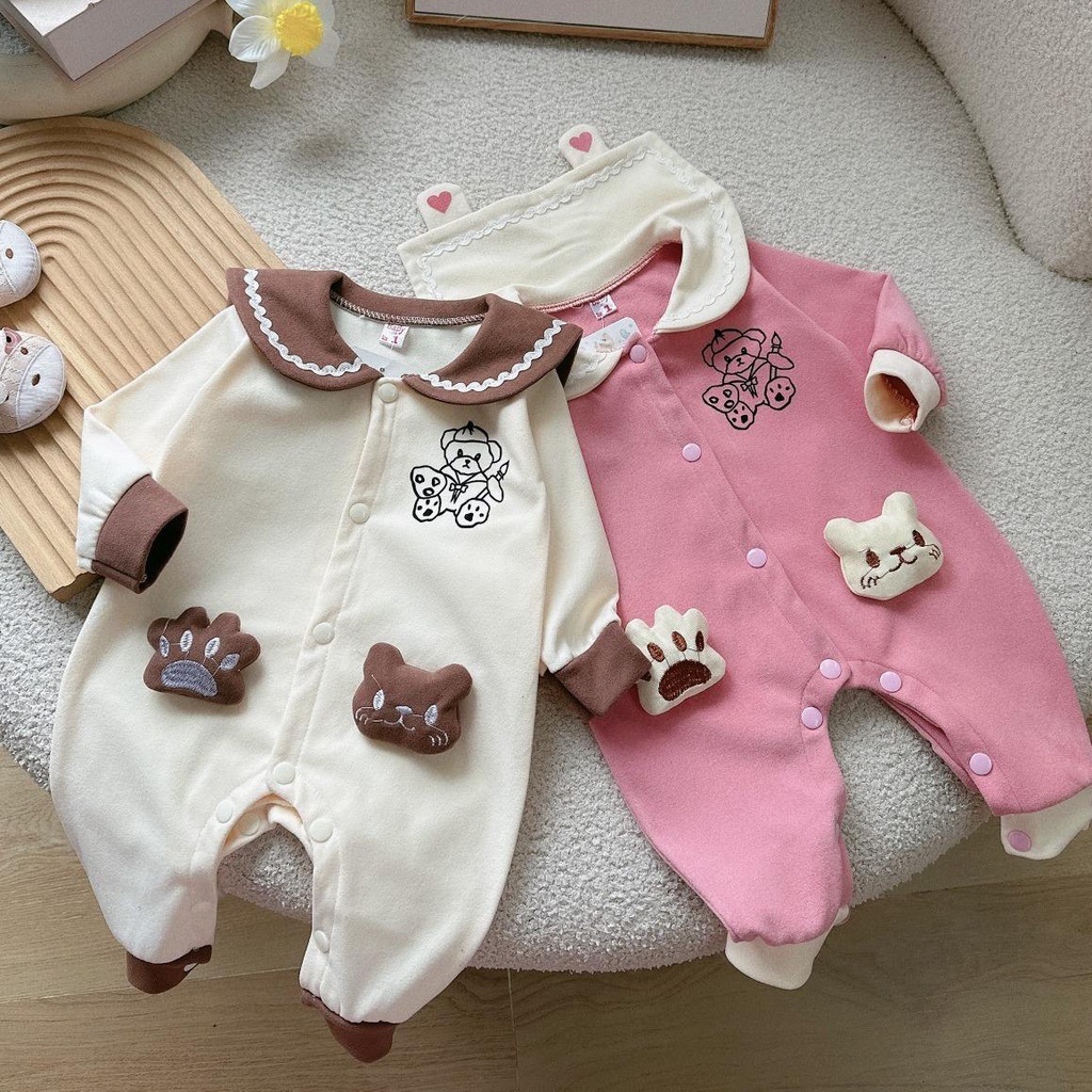 Bộ body dài tay bodysuit áo liền quần bộ đồ liền thân Babyshop88 cho bé trai bé gái M13.10.23-2