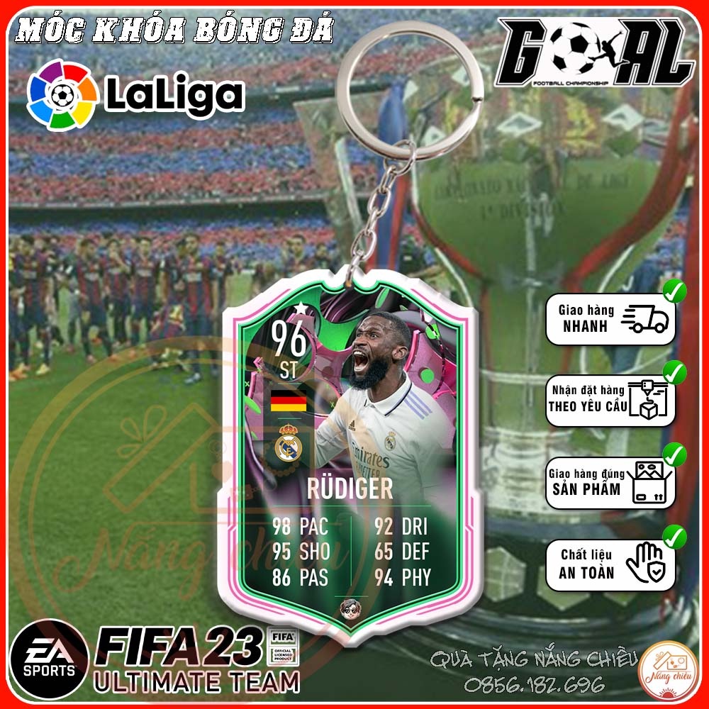 Móc khóa cầu thủ - Mùa giải La Liga Tây Ban Nha - Mẫu TOTS23