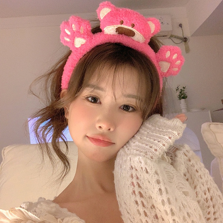 SANRIO Băng đô Cài Tóc Rửa Mặt Đa Năng Màu Trắng Thời Trang Hàn Quốc Cho Nữ