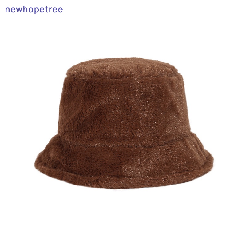 Nbvn Mũ bucket Chất Nhung Giả Lông Thú Mềm Mại Ấm Áp Thời Trang Thu Đông 2023 Cho Nam Và Nữ