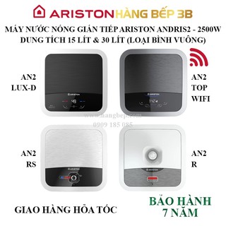 Máy nước nóng gián tiếp ariston andris2 lux-d wifi / lux-d / rs / r - dung tích 15l, 30l - bảo hành chính hãng
