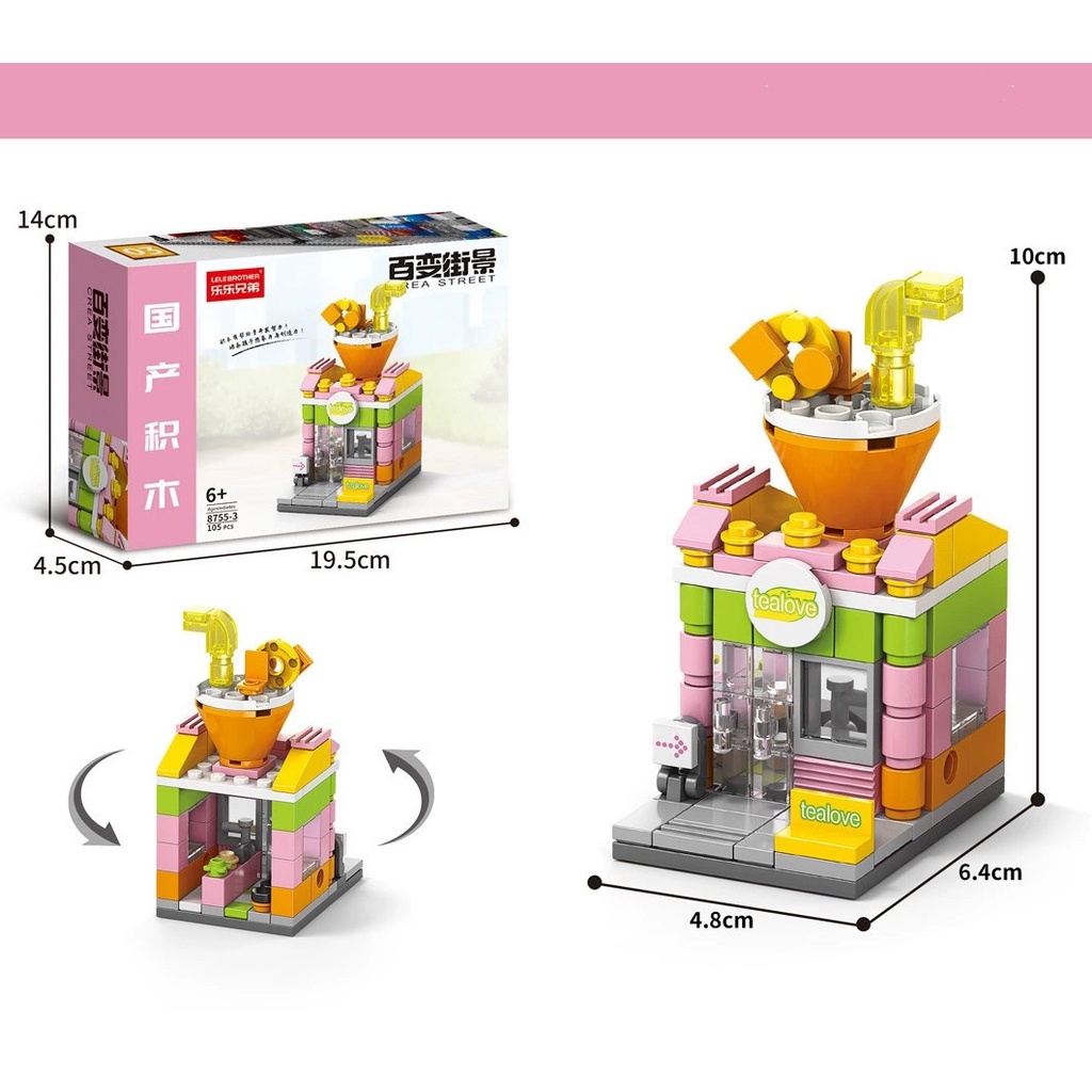 Bộ Đồ Chơi Lắp Ráp Mô Hình Đường Phố mini Cho Bé