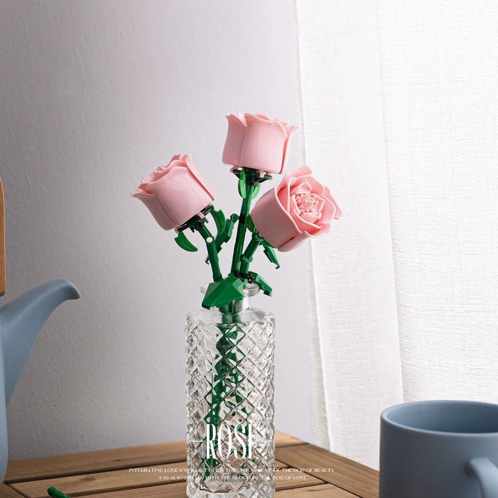 Bộ Đồ Chơi Xếp Hình Hoa Hồng Cho Ngày Lễ Tình Nhân