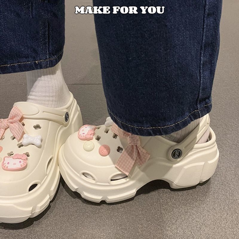 MY dép cross bánh mì dép dép bánh mì nữ Phóng khoáng Đế linh hoạt Hợp thời Cá tính B21H0K9 43Z231026