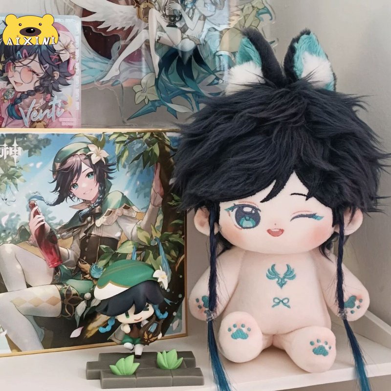 AIXINI Búp Bê Nhồi Bông Mềm Mại Hình Nhân Vật Game Genshin Va Chạm Xiao Venti Arataki Itto