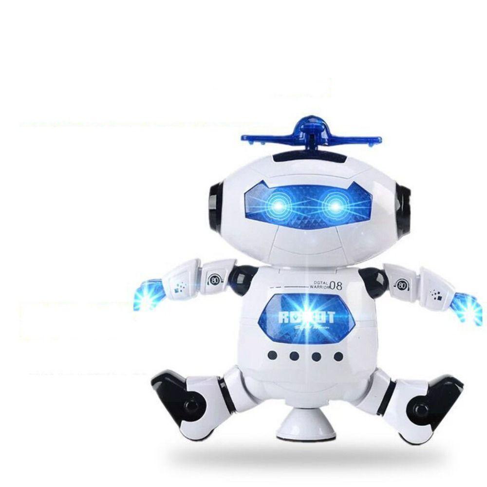 Robot Nhảy Múa Có Đèn led Xoay 360 Độ Màu Trắng / Xanh Lá / Vàng