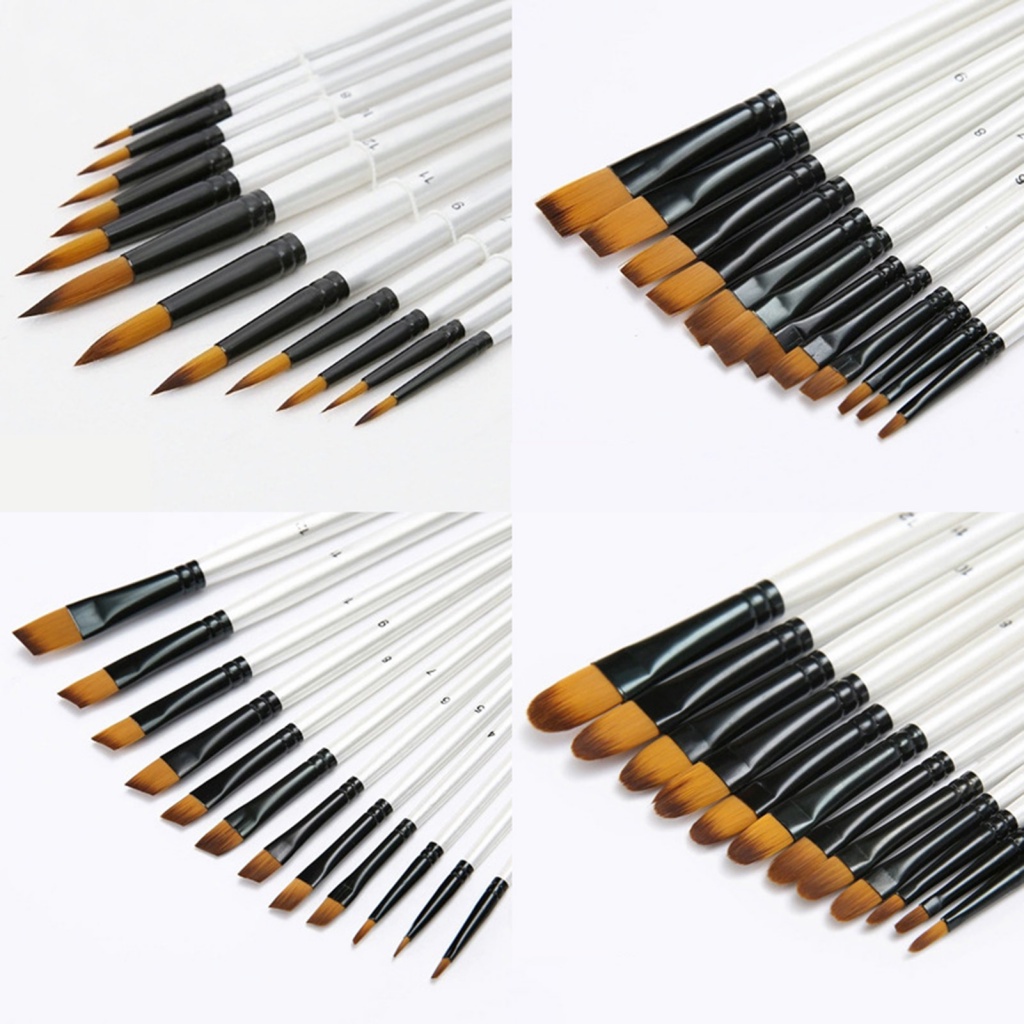 Bộ Cọ Vẽ Tranh Sơn Dầu acrylic Cao Cấp Tay Cầm Bằng Gỗ Đầu Cọ Mềm Mại Dễ Chăm Sóc Cho Họa Sĩ Đông Nam