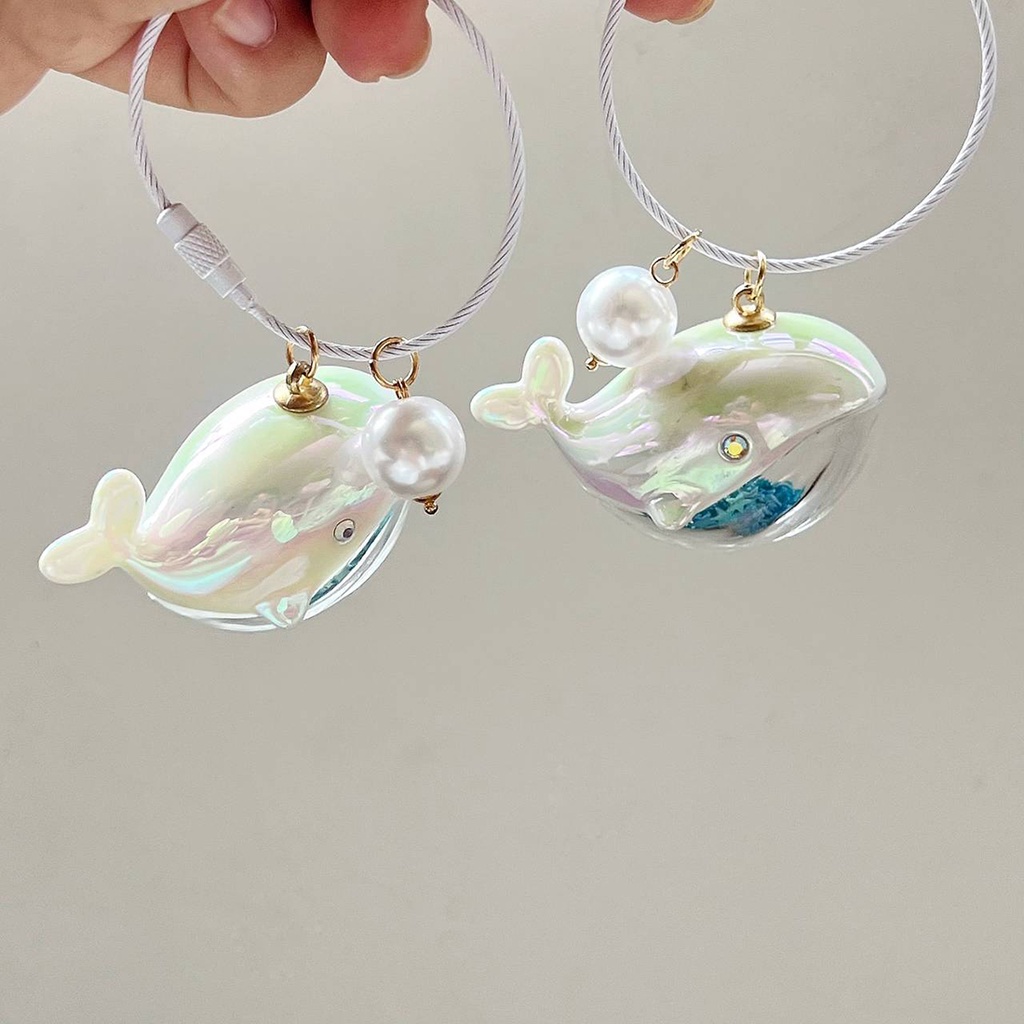 Dây Móc Khóa Hình Cá Voi Màu laser 10cm Độc Đáo