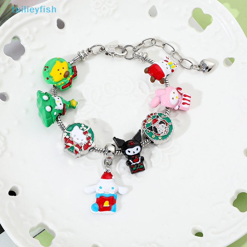 Vòng Tay Xỏ Hạt Xỏ Hình kuromi cinnamoroll Dễ Thương Làm Quà Tặng Giáng Sinh Cho Bạn Gái