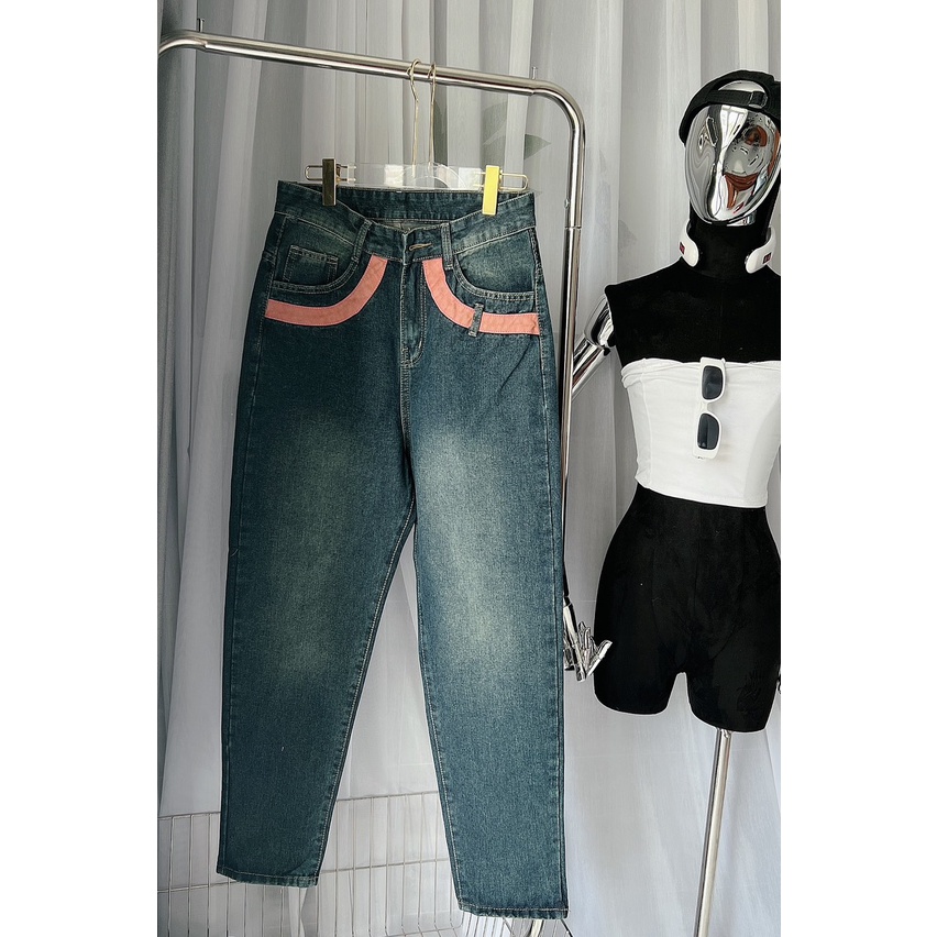 QUẦN BAGGY VIỀN TÚI HỒNG 187 BIG SIZE 60 - 90 KG