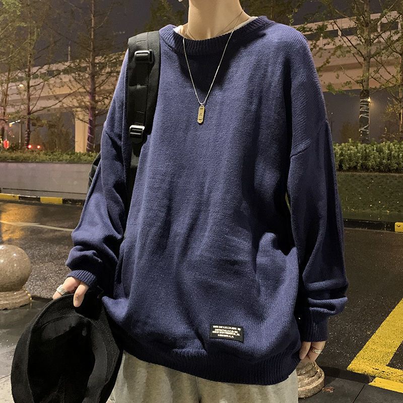 Áo Len Tay Dài Cổ Tròn Màu Sắc Thời Trang Thu Đông Cho Nam Nữ