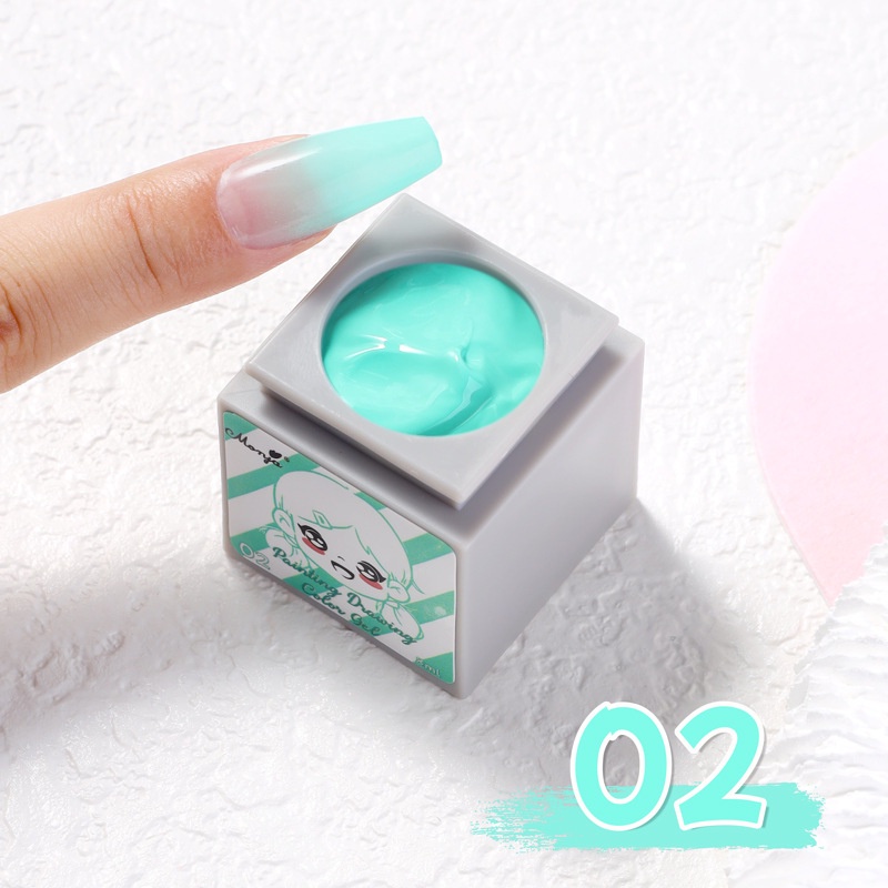 MONJA Gel Sơn Móng Tay Bọt Biển Pat Gradient Tranh Gel Hàng Mới Về Bột Blusher   Kế Móng Tay Ngâm Tắt UV LED Gel Móng Tay 1 Cái * KÍNH