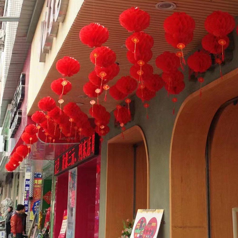 Lồng Đèn Giấy Treo Trang Trí Năm Mới