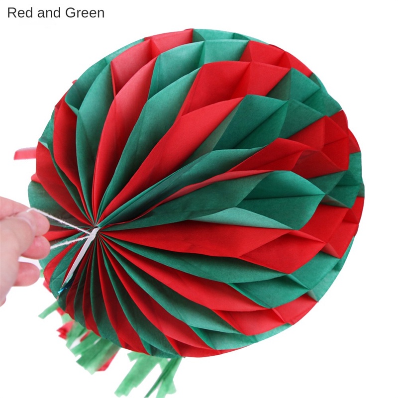 Mũ ông già Noel tổ ong Đồ trang trí Giáng sinh Mũ cây thông Noel Trang trí lễ hội Giáng sinh/Cây treo biểu ngữ Giáng sinh Cờ bố trí trần nhà