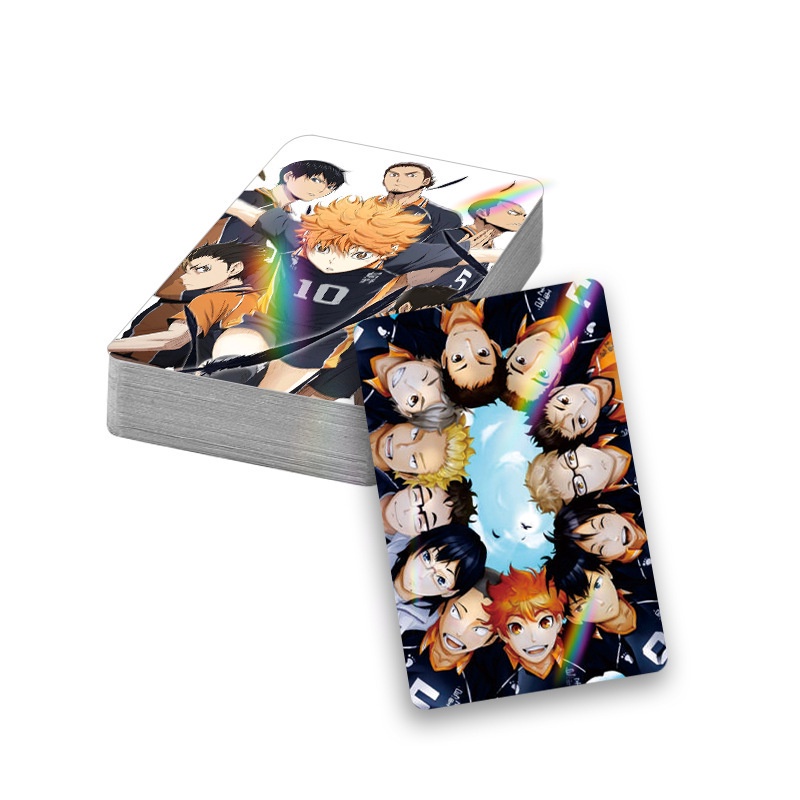 Haikyuu!! Laser Flash Lomo Card Shoyo Hinata Tobio Kageyama Color Printing Photocard