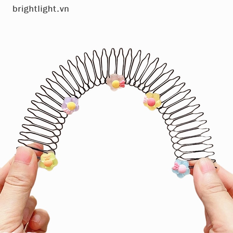 Lược Cài Tóc Nhựa Hình Hoa Đính Ngọc Trai Phong Cách vintage Cho Nữ