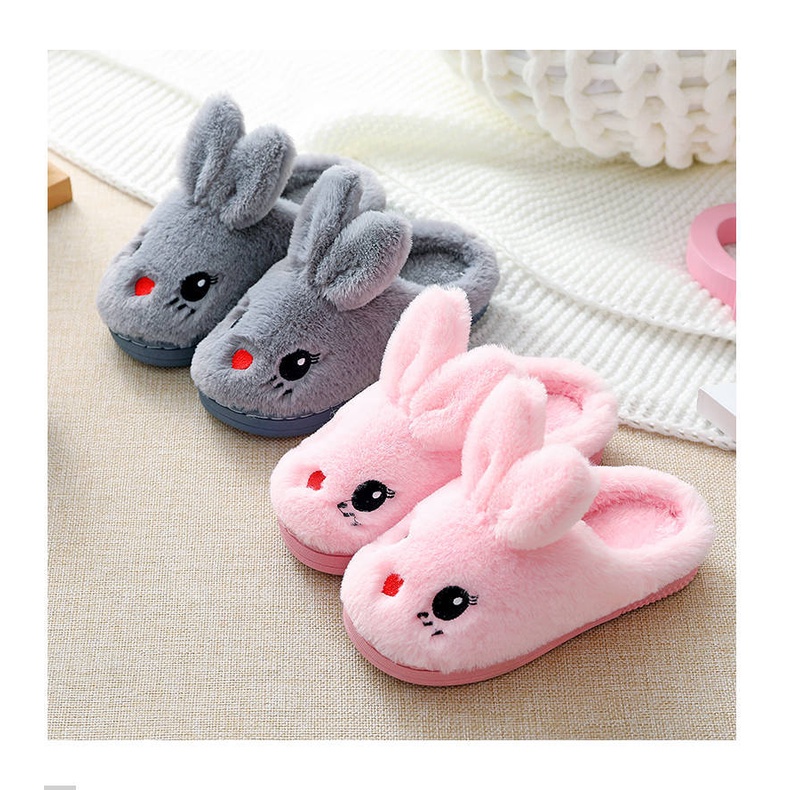 Dép Bông Đi Trong Nhà Hình Thỏ Dễ Thương Cho Bé