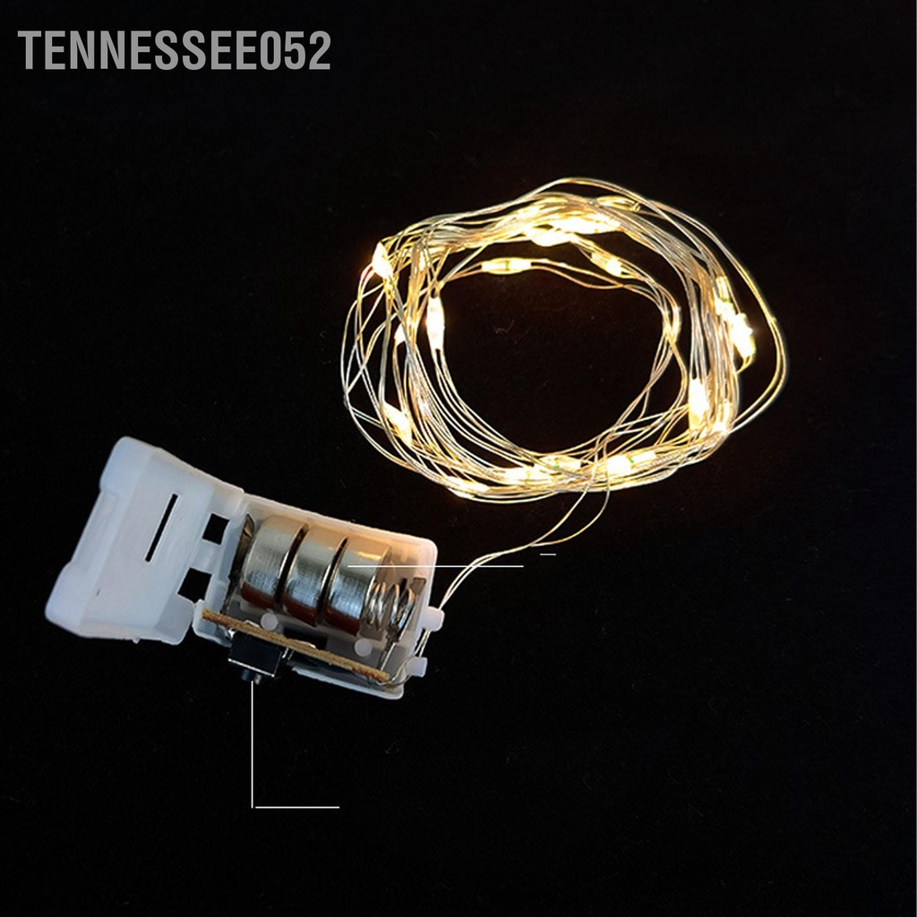 Tennessee052 Đèn Dây Cổ Tích 3 Chế Độ Chiếu Sáng Đồng Linh Hoạt Chạy Bằng Pin LED Cho Hộp Hoa Bánh