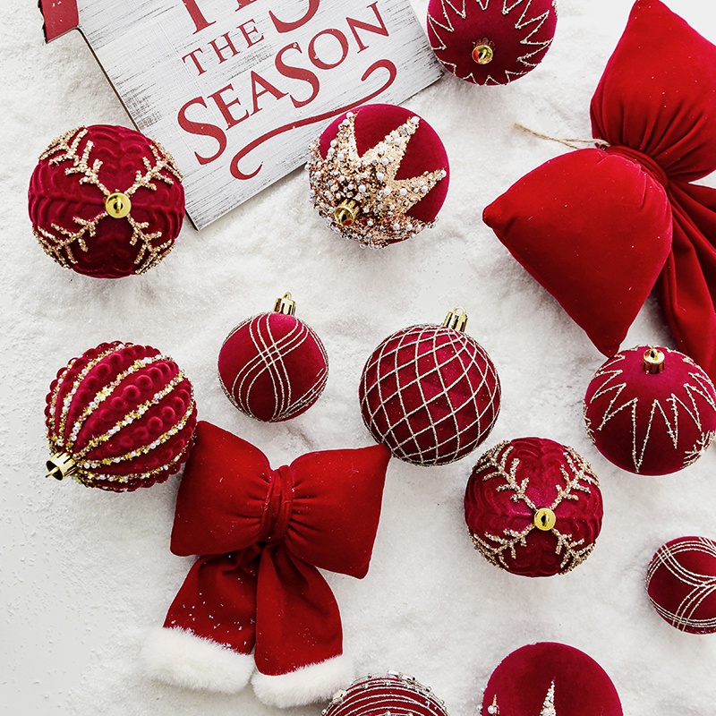 Noki Quả Châu Màu Đỏ Sẫm Trang Trí Cây Thông Noel diy