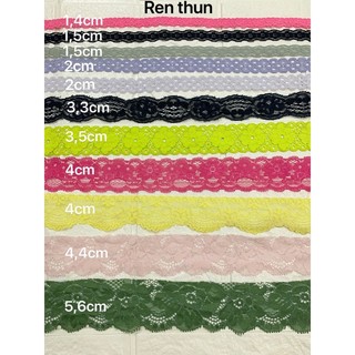 Ren viền trang trí quần áo, ren chỉ thêu, ren thêu nhiều màu, ren chỉ bóng ren cotton trang trí quần áo decor handmade