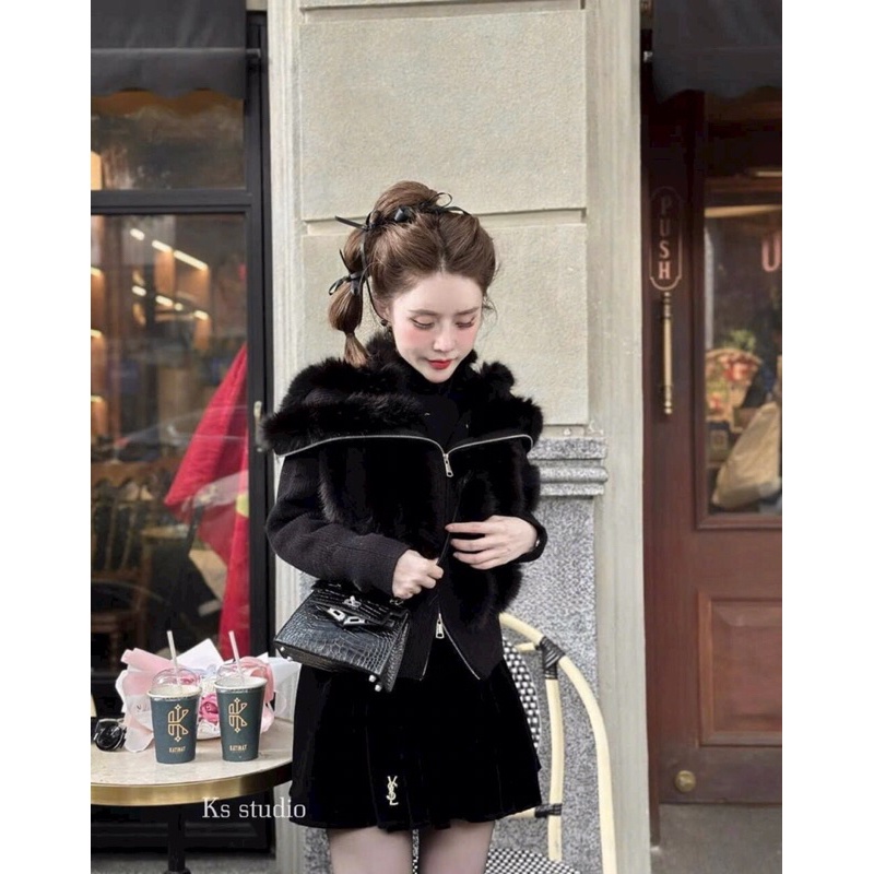 Áo khoác len lông