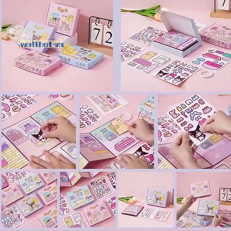 Wallhot > Sách Hoạt Động Nhà Búp Bê kuromi cinnamoroll Dễ Thương mymelody Làm Quà Tặng Ngày Của Trẻ Em