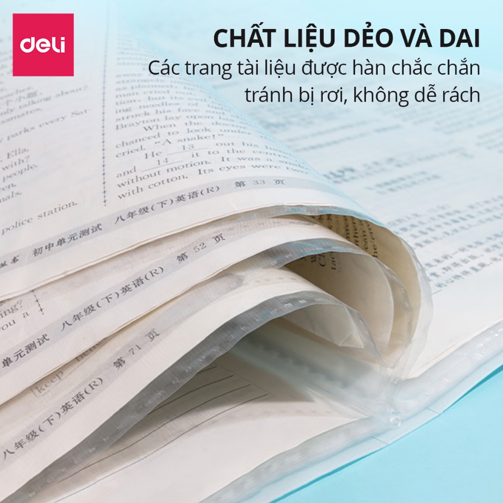 File Tài Liệu File Lá Học Sinh Deli Đa Năng A4 Bìa Kẹp Lá Tệp Đựng Tài Liệu Đựng 30 40 Lá Họa Tiết Cute Màu Pastel