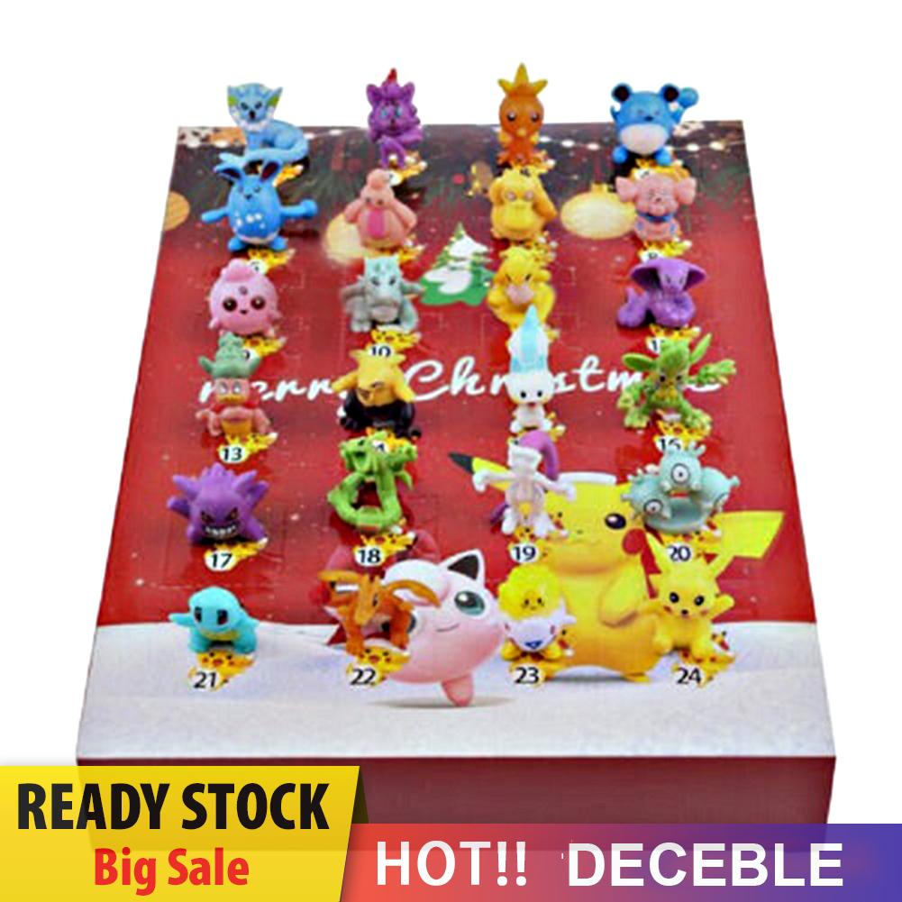 Lịch Đếm Ngược 24 Ngày Hình Hộp Bí Ẩn pokemon Giáng Sinh Đếm Ngược