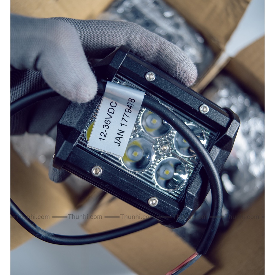 ĐÈN PHA 6 LED SIÊU SÁNG, đèn trợ sáng cho XE MÁY, vỏ nhôm toàn thân