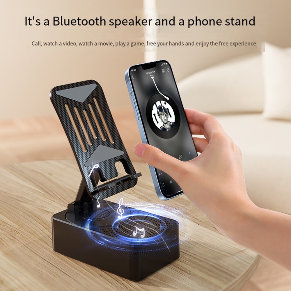 Loa bluetooth 5.0 3 Trong 1 Có Giá Đỡ Điện Thoại Để Bàn Kèm Mic