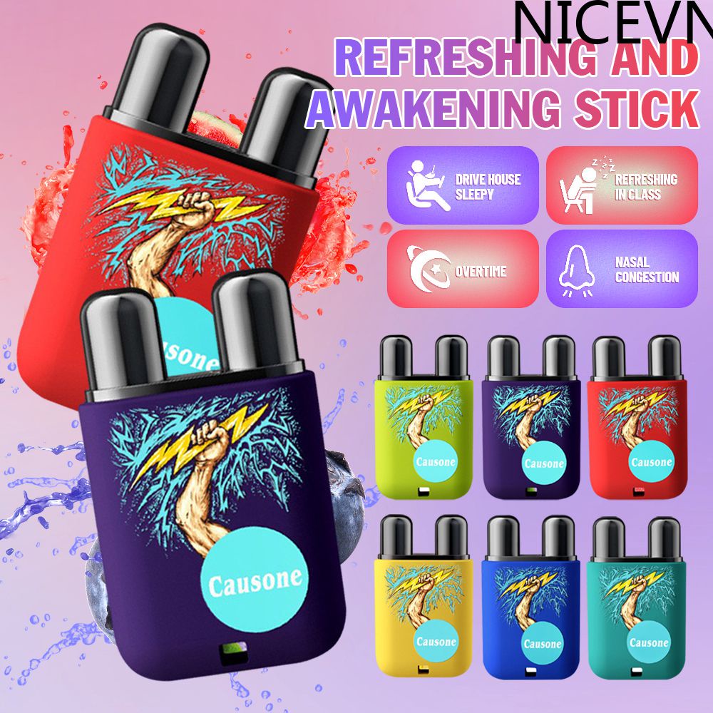 1 chiếc Hộp thảo mộc làm sạch gan mũi Thanh làm mới lỗ đôi Chống ngủ Dầu mát hút mũi Bạc hà NICEKLIFE