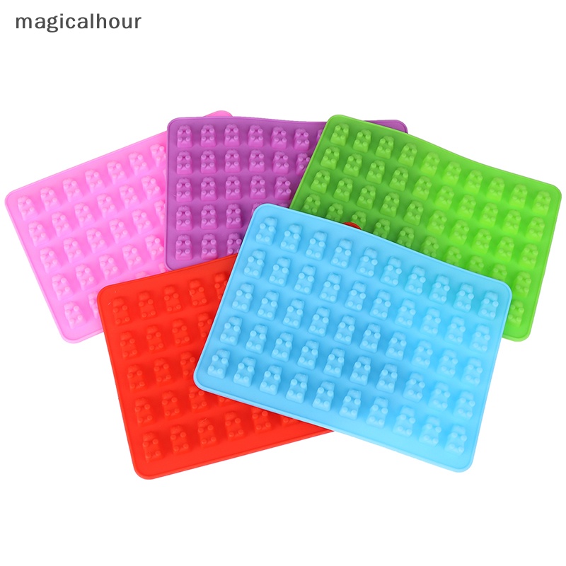 Khuôn silicone Làm Đá / Sô Cô La / Kẹo Hình Gấu 53 Ngăn Tiện Lợi (MớI)