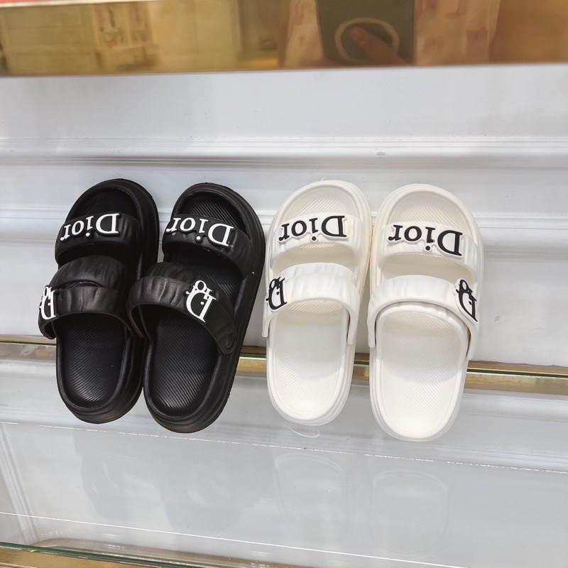 Dép Sandal Nữ, Dép Nữ Đế Cao Dán Sticker Hình Gấu SWEET Siêu Đẹp