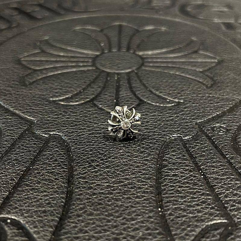 Small Size Cross Diamond Full-Jeweled Stud Earrings Square Cross 925 Sterling Silver Same European a
