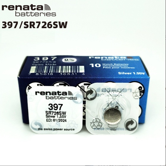 Pin đồng hồ Renata 397/SR726SW Vỉ 1 Viên