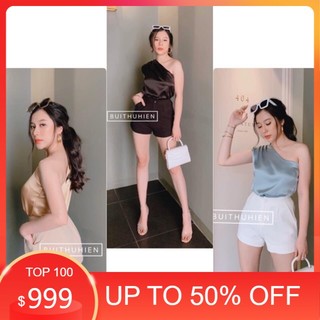 Áo phi lụa lệch vai sang chảnh phi lụa loại 1 ( mẫu 6)