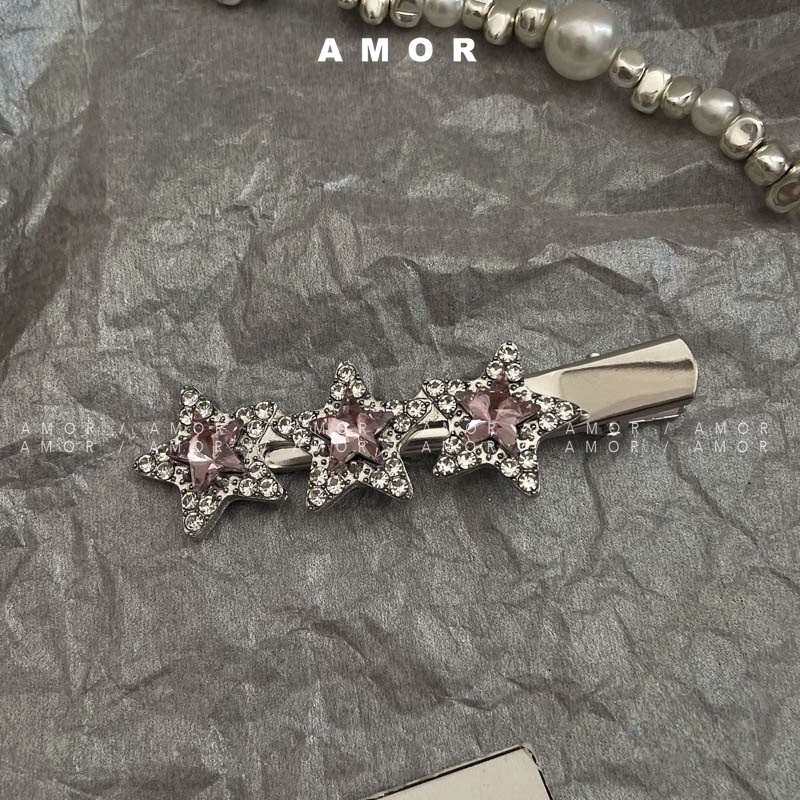 Kẹp TóC HìNh Ngôi Sao ĐíNh Kim Cương Giả Trong SuốT Dễ Thương Cho Nữ y2k