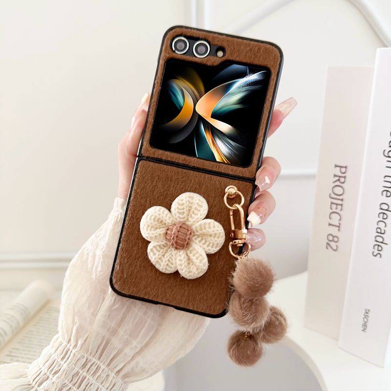 Bao Da Điện Thoại Họa Tiết Hoa Hướng Dương Cho samsung galaxy z flip 3 / 4 / 5 flip5 flip4 flip3 5g Ốp