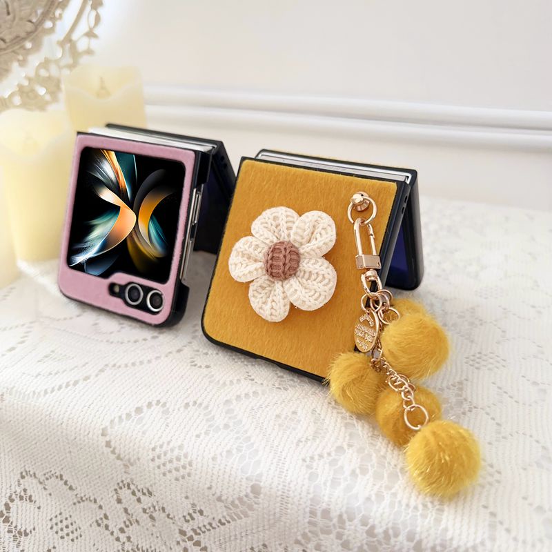 Bao Da Điện Thoại Họa Tiết Hoa Hướng Dương Cho samsung galaxy z flip 3 / 4 / 5 flip5 flip4 flip3 5g Ốp