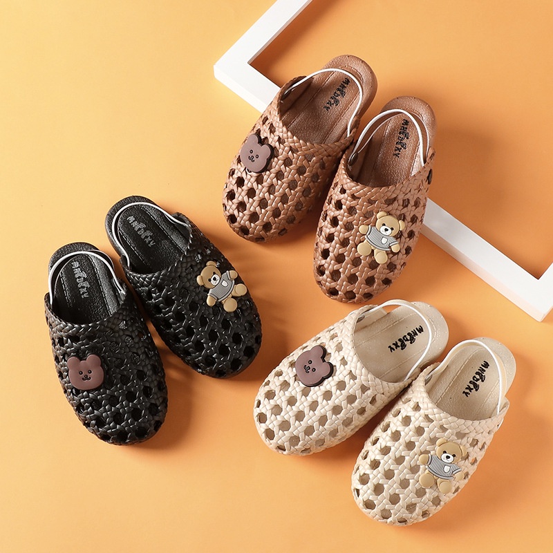 Ayuer Giày crocs Vải Dệt Co Giãn Thời Trang Mùa Hè Cho Bé