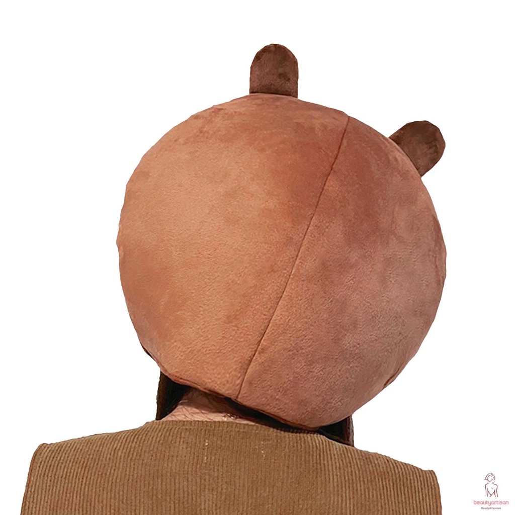 Mũ Hóa Trang capybara Hình Động Vật Lông Xù Vui Nhộn Có Khóa