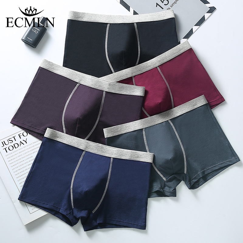 Quần Lót boxer cotton Không Đường May Màu Sắc Đơn Giản Cho Nam Giới Có Size xl-4xl