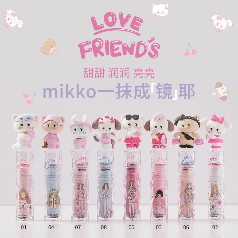 Son Bóng Dưỡng Ẩm Môi flortte X mikko Luwhicey