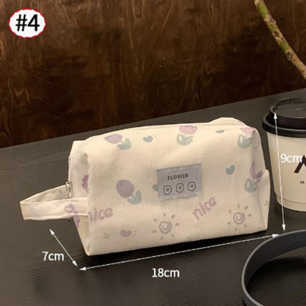 WAPKTY Hộp Bút Túi Đựng Bút Chì Sức Chứa Lớn Hình Hoa tulip Bằng Vải Nhung + polyester + Hoa tulip Chống Bẩn Cho Học Sinh